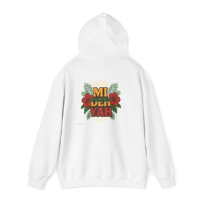 Mi Deh Yah - Unisex Hoodie (Letterwork front, Artwork Back)