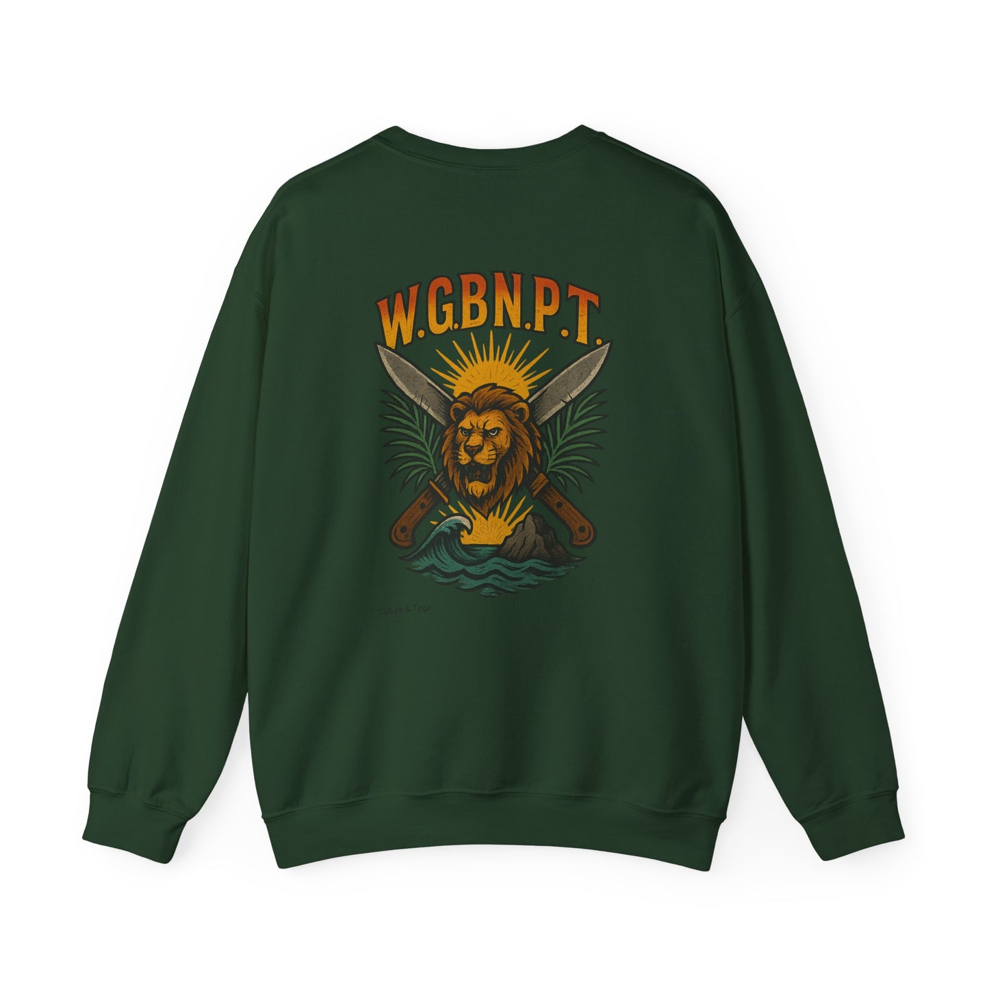W.G.B.N.P.T. - Unisex Crewneck Sweater (Letterwork Front, Full Artwork Back)