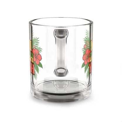 "Mi Deh Yah" Floral Glass Mug
