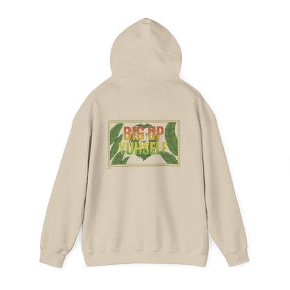 Big Up Yuhself - Unisex Hoodie (Letterwork front, Artwork Back)