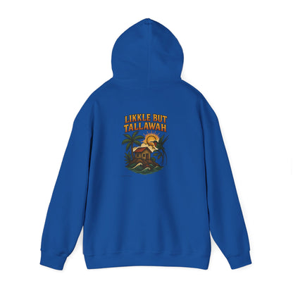 Likkle but Tallawah - Unisex Hoodie (Letterwork front, Artwork Back)