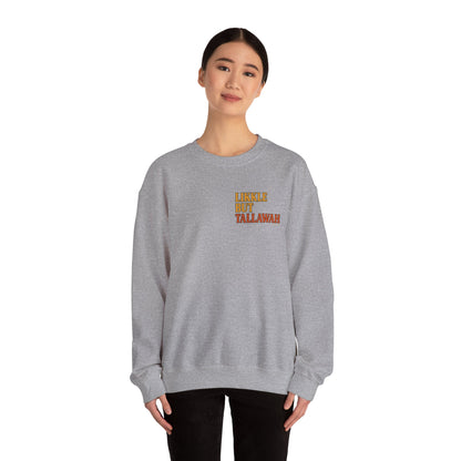 Likkle but Tallawah - Unisex Crewneck Sweater (Letterwork Front, Full Artwork Back)