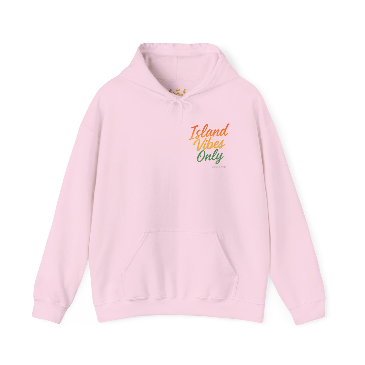 Island Vibes Only - Unisex Hoodie (Letterwork front, Artwork Back)