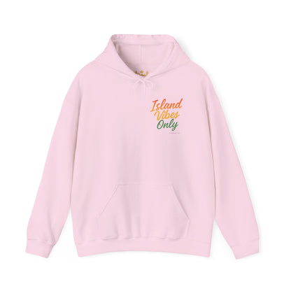 Island Vibes Only - Unisex Hoodie (Letterwork front, Artwork Back)