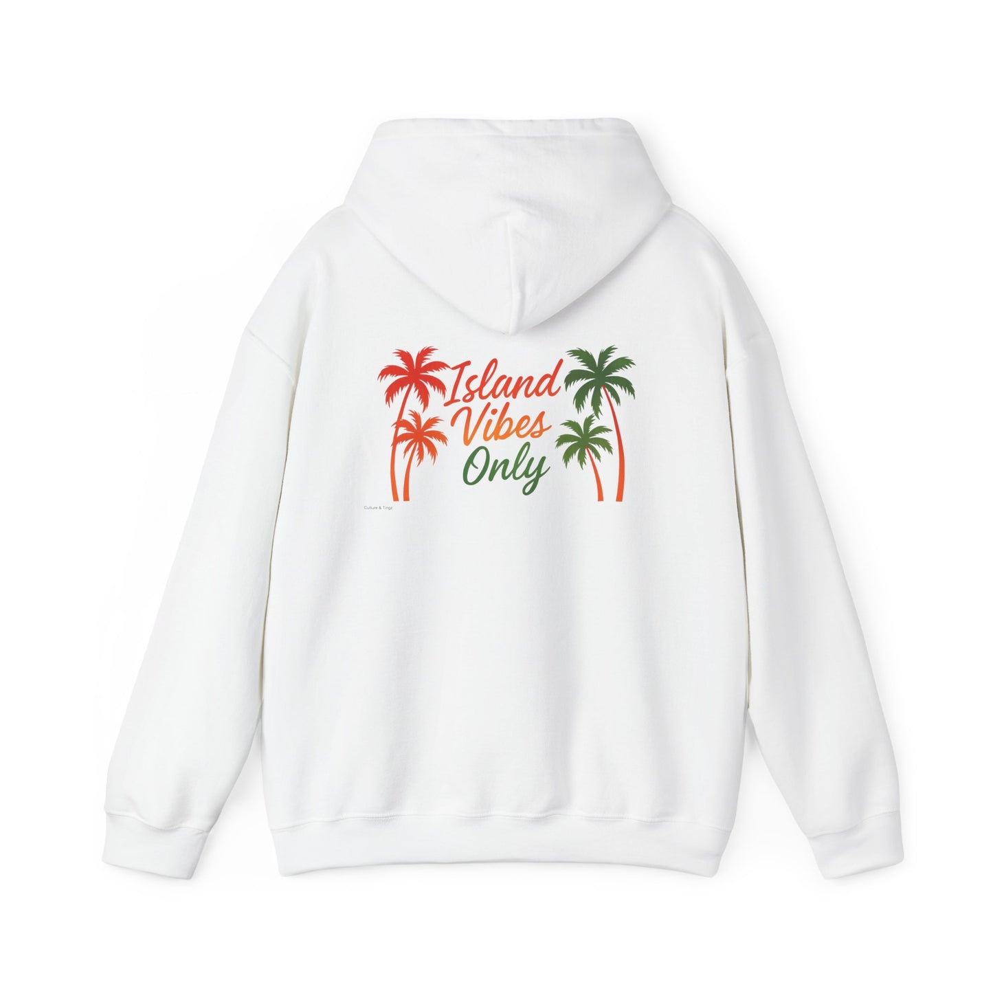 Island Vibes Only - Unisex Hoodie (Letterwork front, Artwork Back)