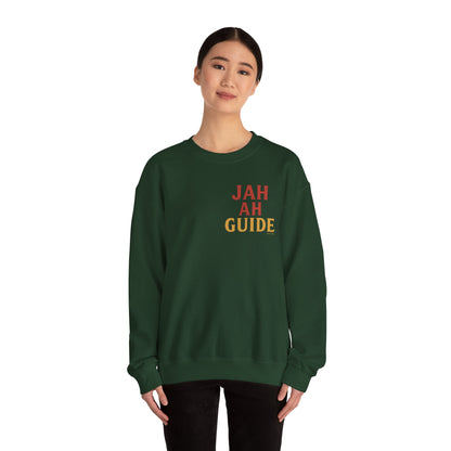 Jah Ah Guide - Unisex Crewneck Sweater (Letterwork Front, Full Artwork Back)