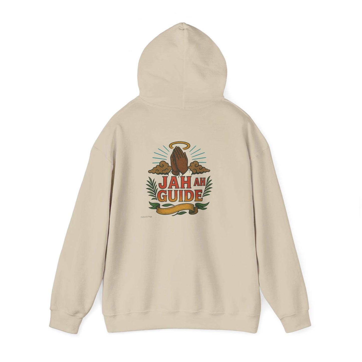 Jah Ah Guide - Unisex Hoodie (Letterwork front, Artwork Back)