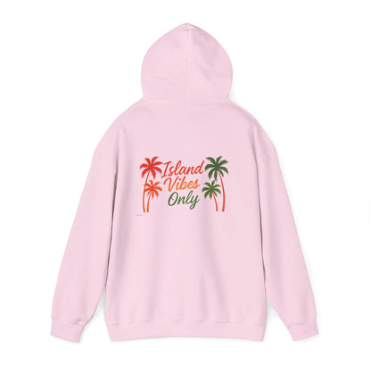 Island Vibes Only - Unisex Hoodie (Letterwork front, Artwork Back)