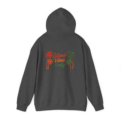 Island Vibes Only - Unisex Hoodie (Letterwork front, Artwork Back)