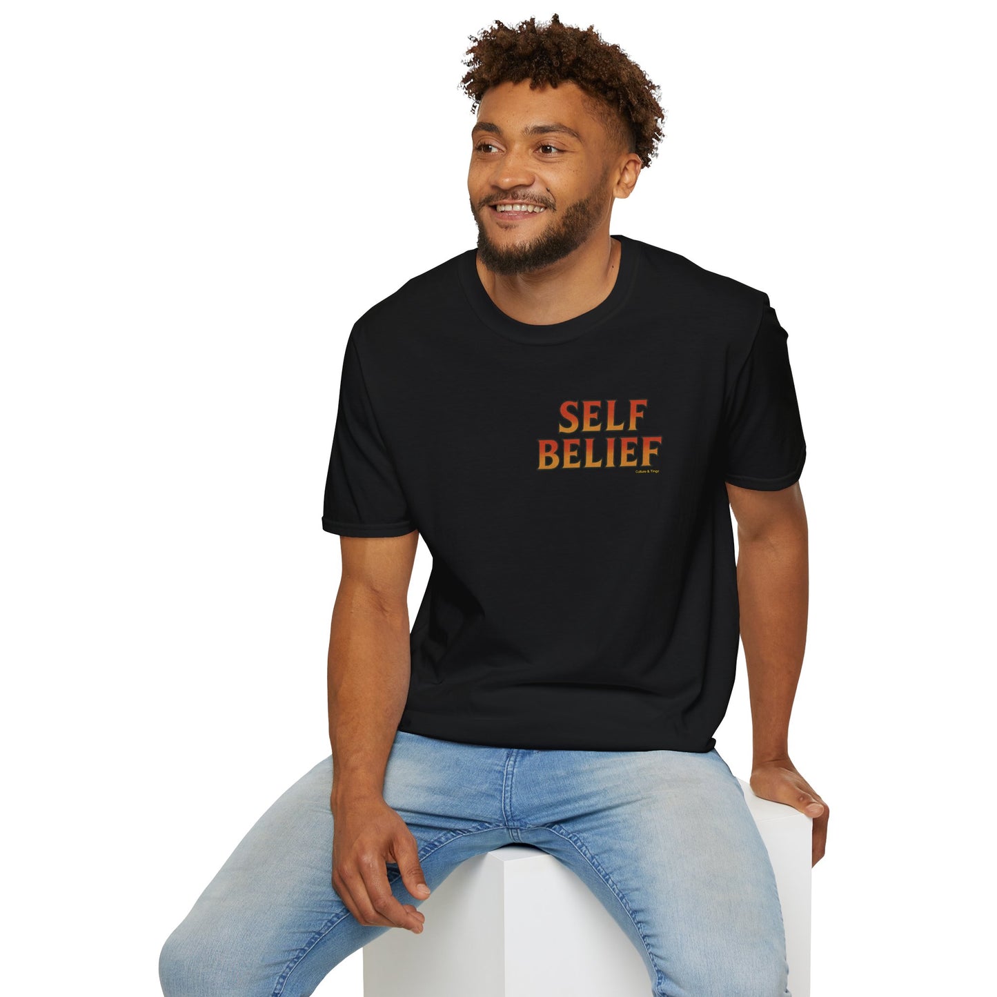 Self Belief  -  Unisex Short Sleeve Tee (Lettering Front, Full Artwork Back)