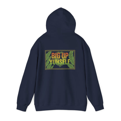 Big Up Yuhself - Unisex Hoodie (Letterwork front, Artwork Back)