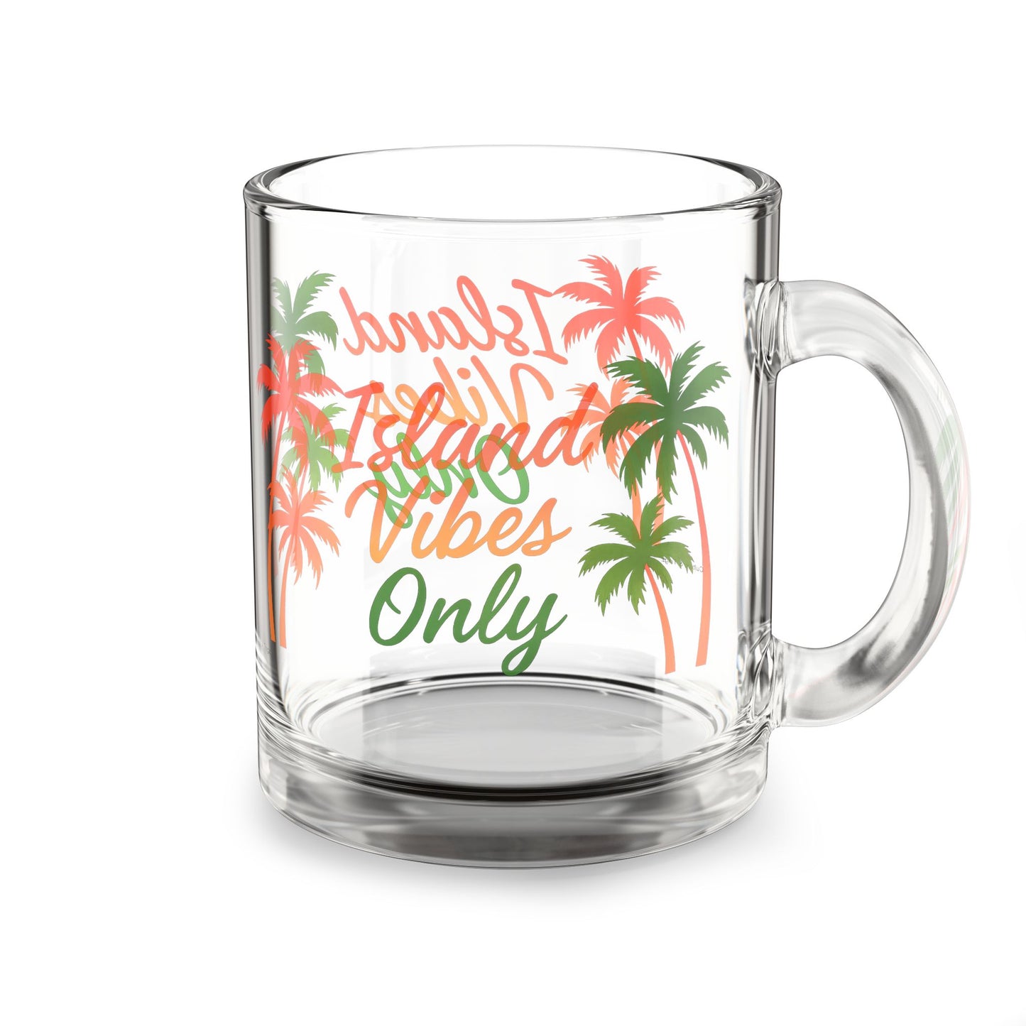 "Island Vibes Only" Glass Mug - 11 oz.
