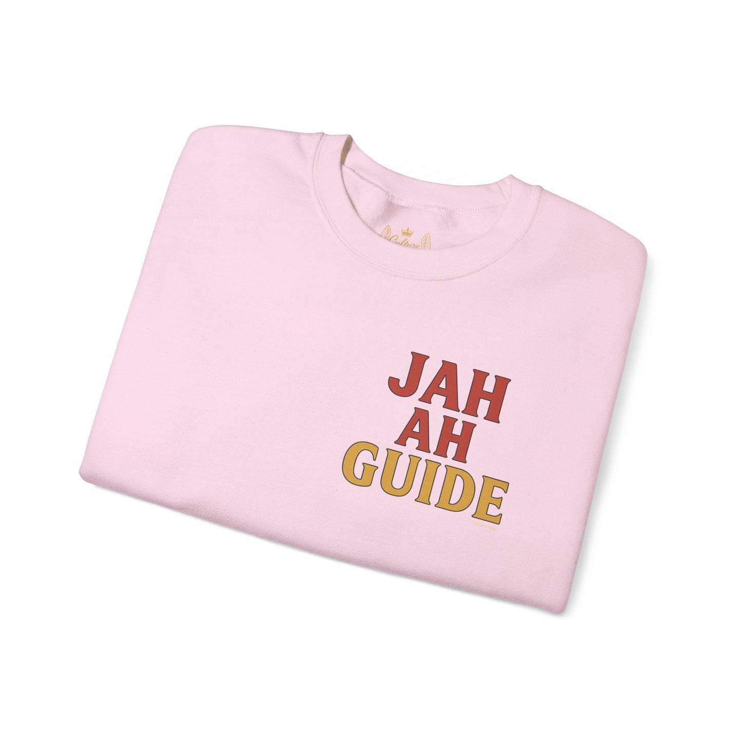 Jah Ah Guide - Unisex Crewneck Sweater (Letterwork Front, Full Artwork Back)