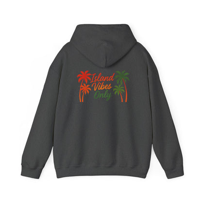 Island Vibes Only - Unisex Hoodie (Letterwork front, Artwork Back)