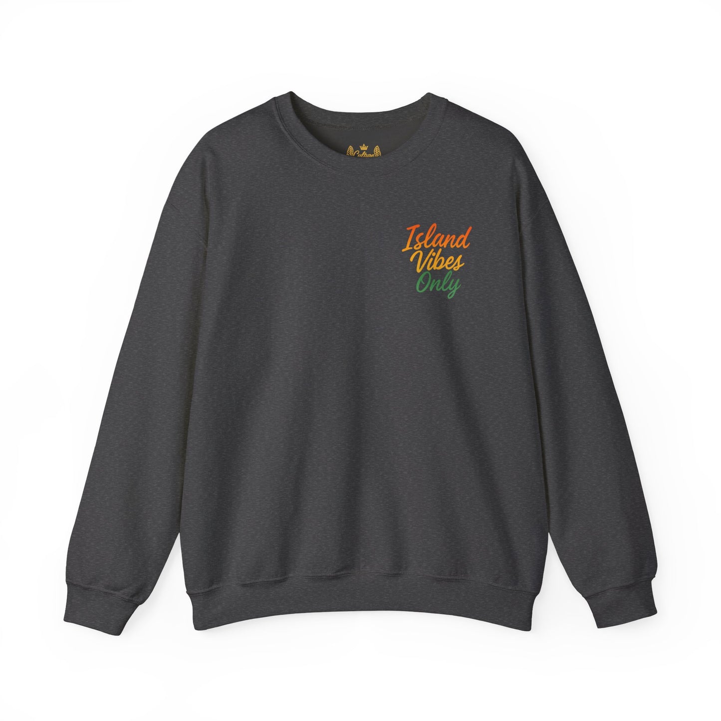 Island Vibes Only - Unisex Crewneck Sweater (Letterwork Front, Full Artwork Back)