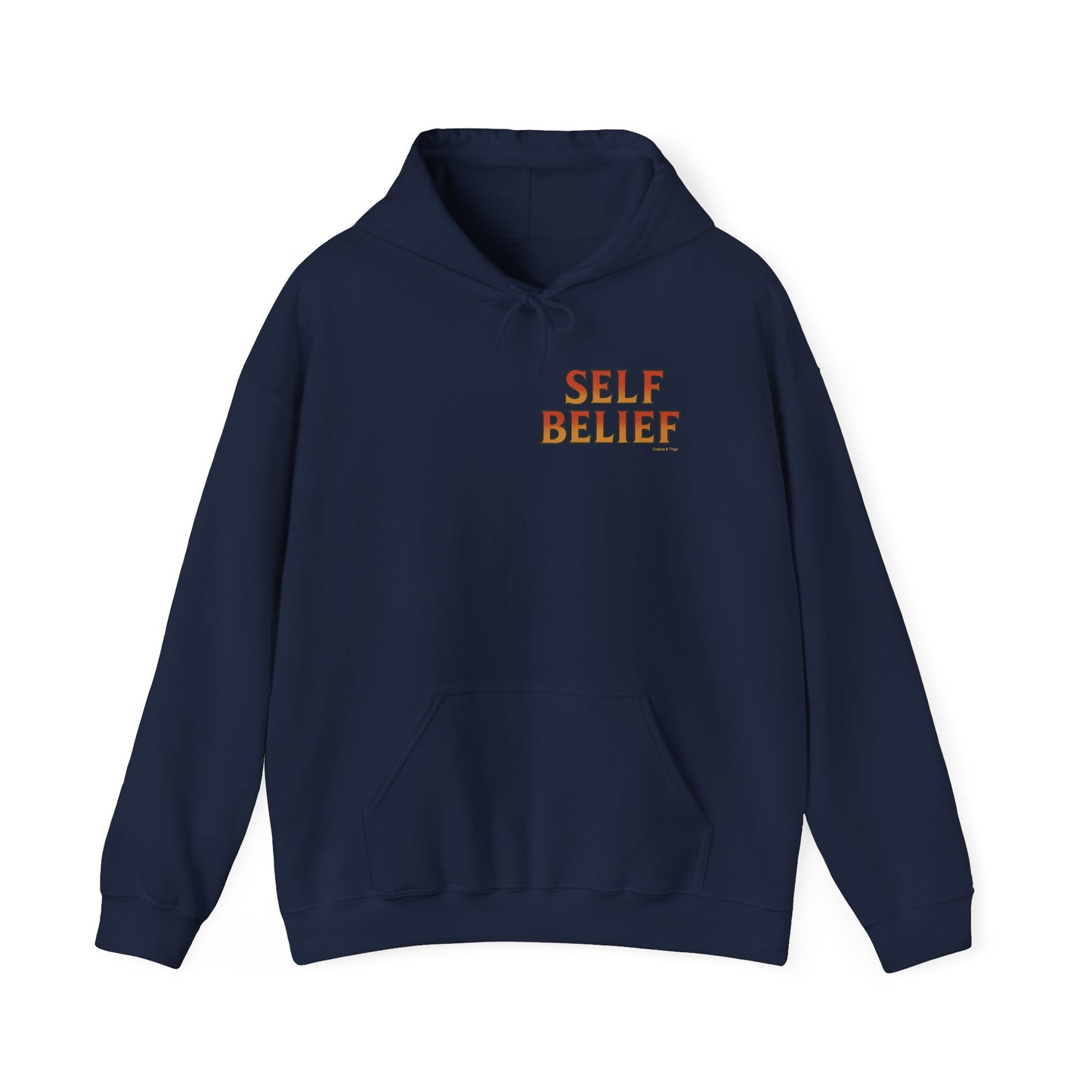 Self Belief - Unisex Hoodie (Lettering Front, Artwork Back)