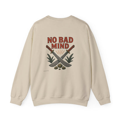 No Bad Mind - Unisex Crewneck Sweater (Letterwork Front, Full Artwork Back)