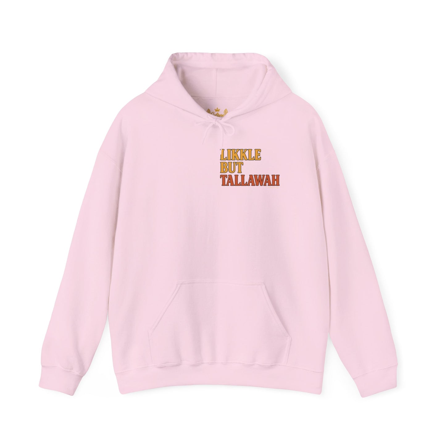 Likkle but Tallawah - Unisex Hoodie (Letterwork front, Artwork Back)