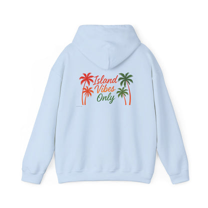 Island Vibes Only - Unisex Hoodie (Letterwork front, Artwork Back)