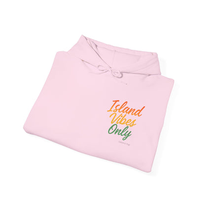 Island Vibes Only - Unisex Hoodie (Letterwork front, Artwork Back)
