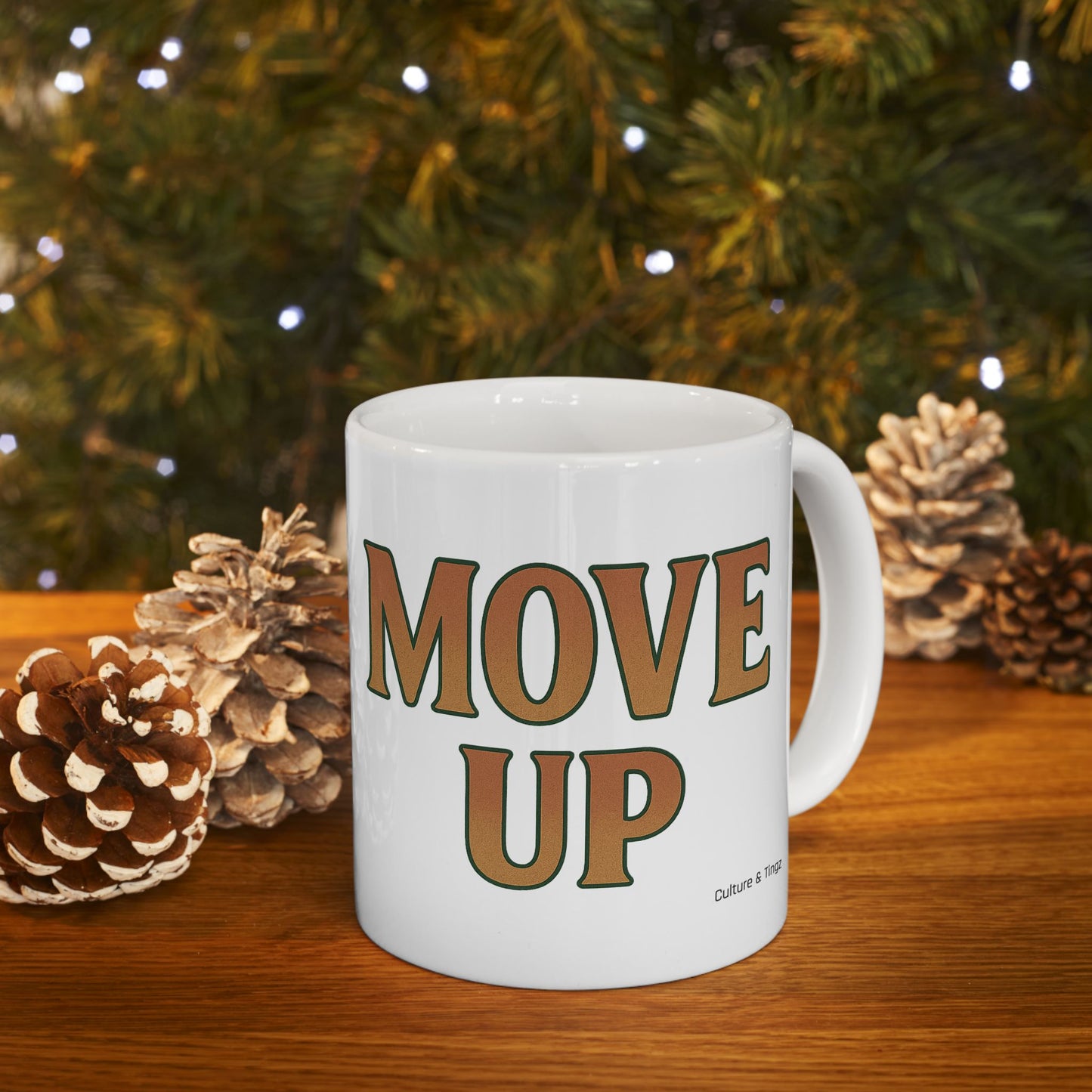 Move Up Ceramic Mugs - Letterwork Collection