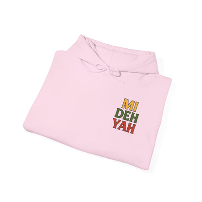 Mi Deh Yah - Unisex Hoodie (Letterwork front, Artwork Back)