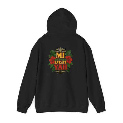 Mi Deh Yah - Unisex Hoodie (Letterwork front, Artwork Back)