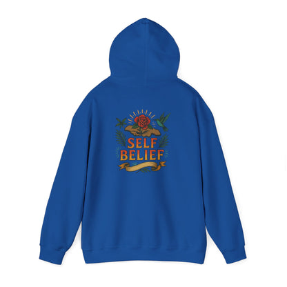 Self Belief - Unisex Hoodie (Lettering Front, Artwork Back)