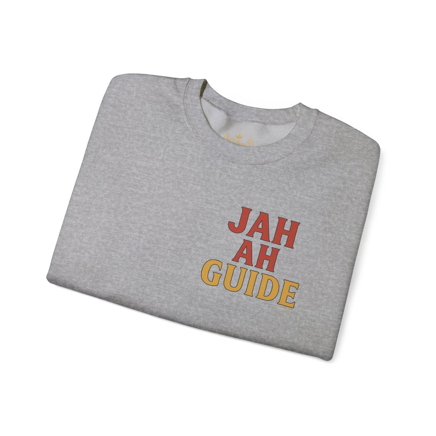 Jah Ah Guide - Unisex Crewneck Sweater (Letterwork Front, Full Artwork Back)