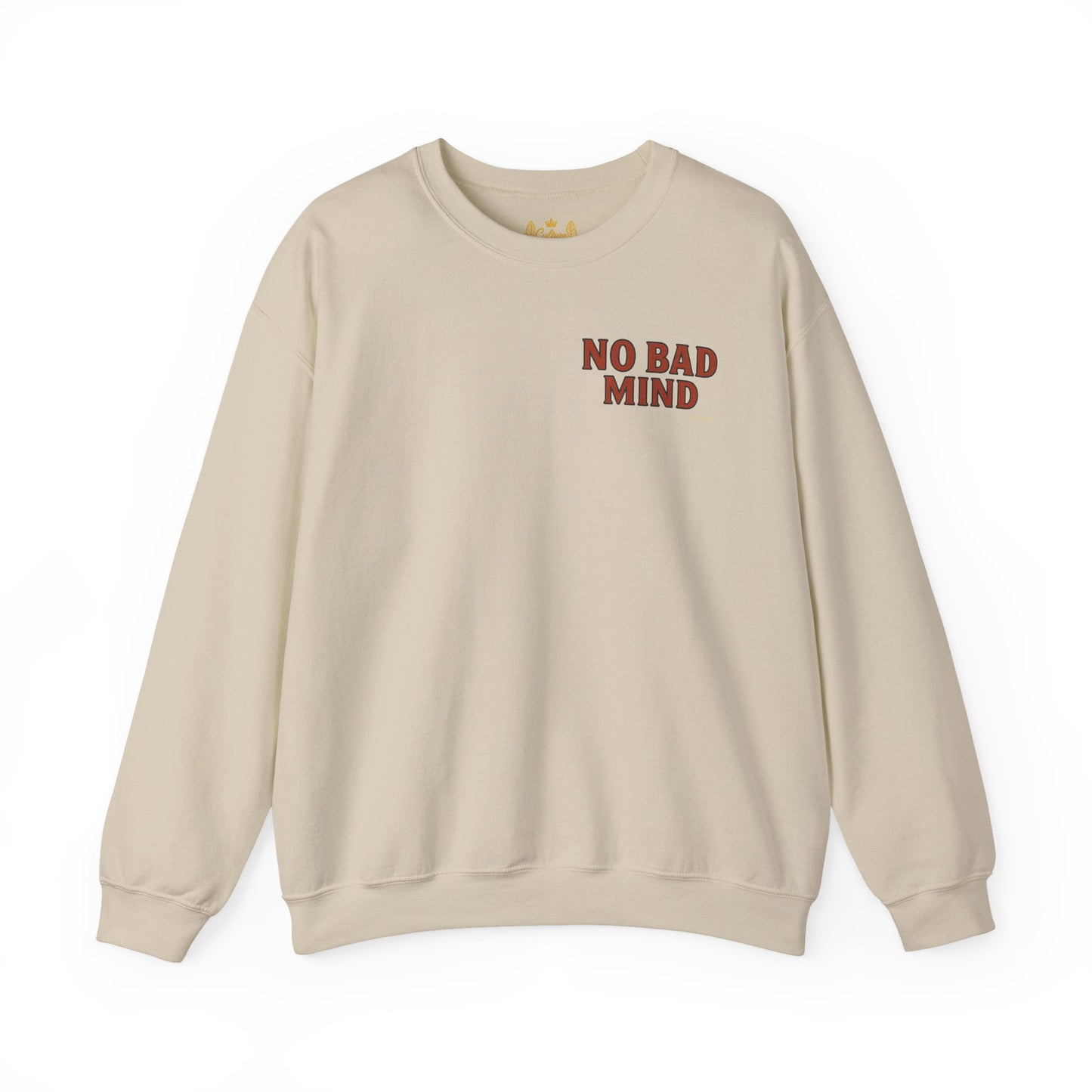 No Bad Mind - Unisex Crewneck Sweater (Letterwork Front, Full Artwork Back)