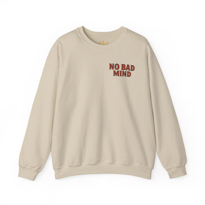 No Bad Mind - Unisex Crewneck Sweater (Letterwork Front, Full Artwork Back)