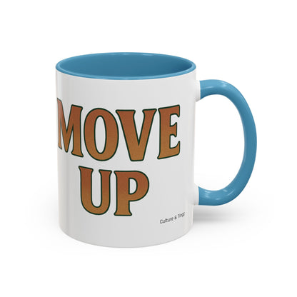Move Up Ceramic Mugs  – Letterwork Edition