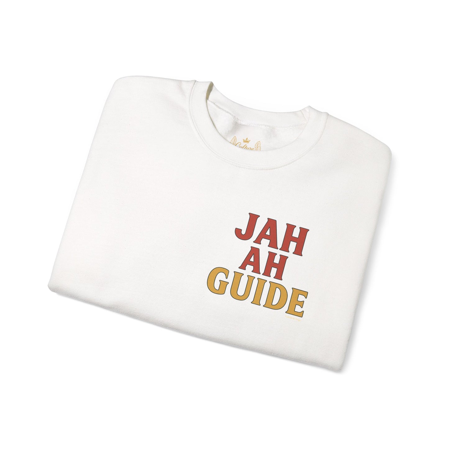 Jah Ah Guide - Unisex Crewneck Sweater (Letterwork Front, Full Artwork Back)