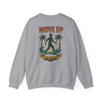 Move Up - Unisex Crewneck Sweater (Letterwork Front, Full Artwork Back)