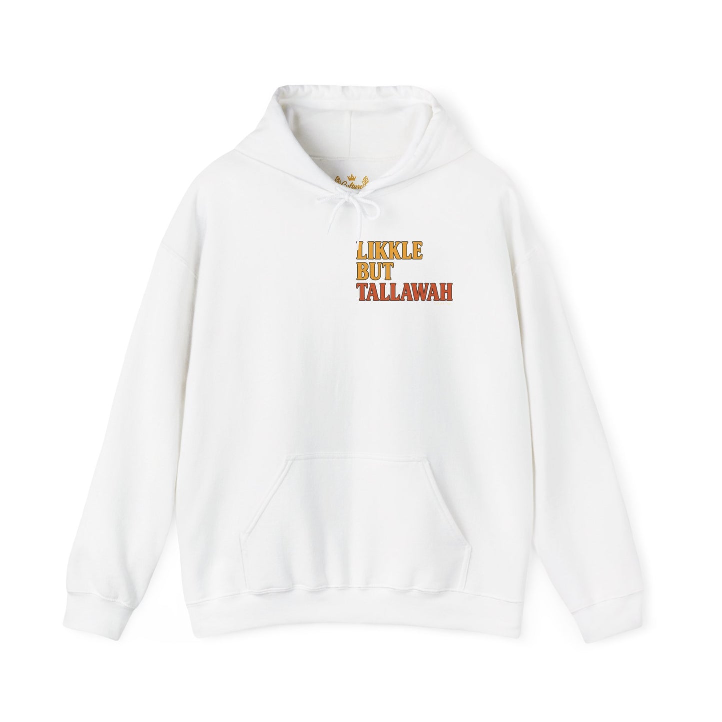 Likkle but Tallawah - Unisex Hoodie (Letterwork front, Artwork Back)