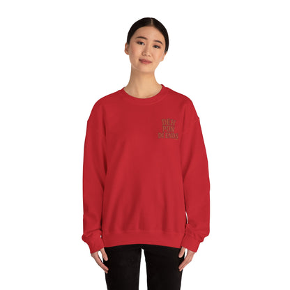 Deh Pon Di Ends - Unisex Crewneck Sweater (Letterwork Front, Artwork Back)