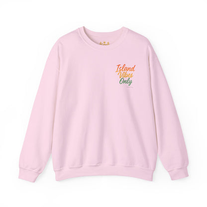 Island Vibes Only - Unisex Crewneck Sweater (Letterwork Front, Full Artwork Back)