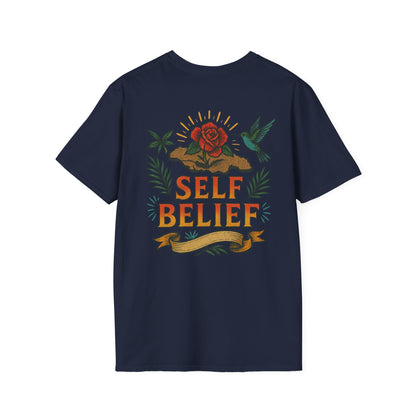 Self Belief  -  Unisex Short Sleeve Tee (Lettering Front, Full Artwork Back)