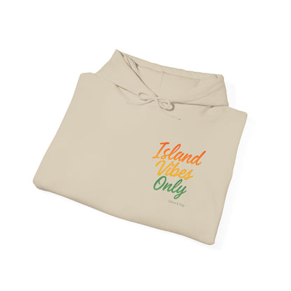 Island Vibes Only - Unisex Hoodie (Letterwork front, Artwork Back)